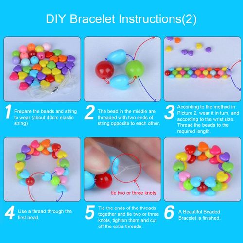 Bead Bracelet Making Kit with Mixed Color Letter Fish Star Flower Candy Beads Acrylic Spacer Beads for Jewelry Making Handmade DIY Bracelet Necklace NO5116