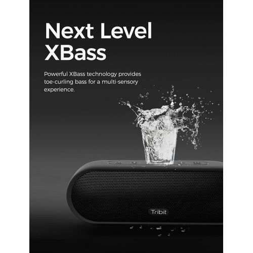 Tribit MaxSound Plus Portable Wireless Bluetooth Speakers 24W,20H Playtime-Black