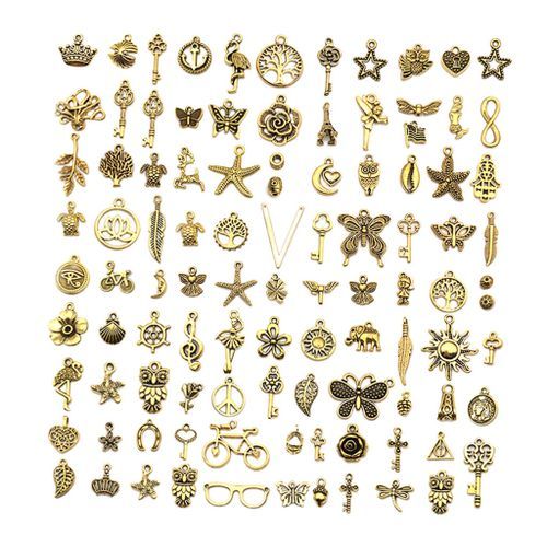 100x Cute Style Charm Pendants DIY Jewelry for Necklace Bracelet