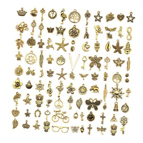 100x Cute Style Charm Pendants DIY Jewelry for Necklace Bracelet