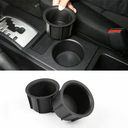 2pcs Center Console Cup Holder Insert 55616-35010 For Toyota Fj Cruiser 2007 2008 2009 2010 2011 2012 2013 2014