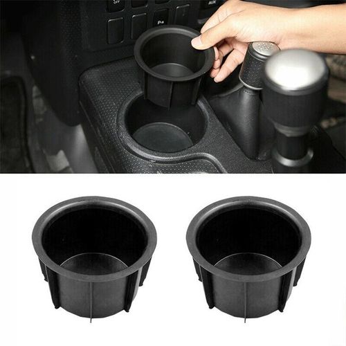 2pcs Center Console Cup Holder Insert 55616-35010 For Toyota Fj Cruiser 2007 2008 2009 2010 2011 2012 2013 2014