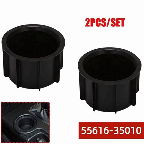 2pcs Center Console Cup Holder Insert 55616-35010 For Toyota Fj Cruiser 2007 2008 2009 2010 2011 2012 2013 2014