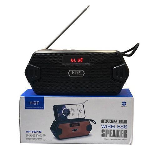 Hf Rechargeable FM Bluetooth Speaker - Black, Color May Vary