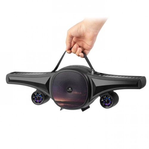 Cool Jet Airplane Colorful Portable Stereo Bluetooth Wireless Speaker with Solar Panel  for Universal Cell Phone And Bluetooth Device -Blue Black