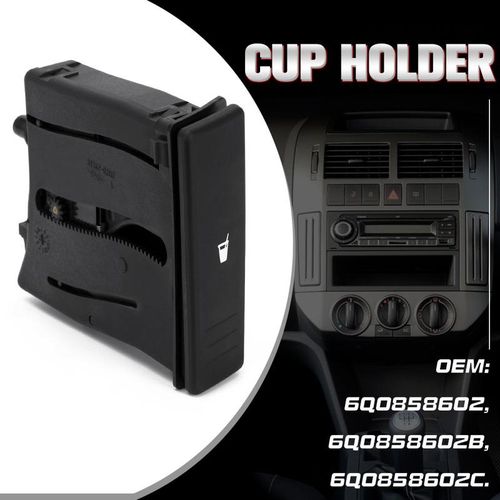 Reso Car Center Console Cup Holder For Polo 9n 2002 2003 2004 2005 2006 2007 2008 2009 2010 6q0 858 602 6q0858602e