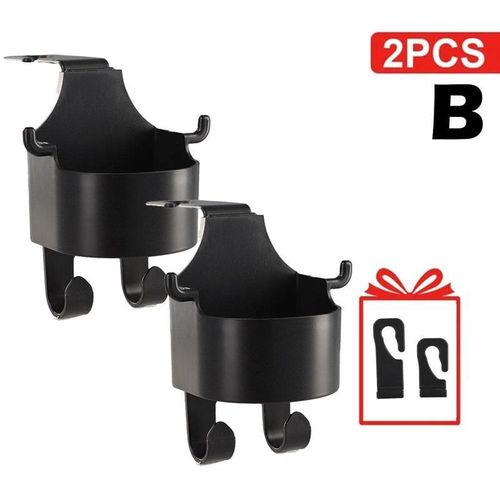 New Car Seat Headrest Hook Hanger Storage Organizer Universal With Cup Holder For Handbag Fit Universal Vehicle Car Accessories