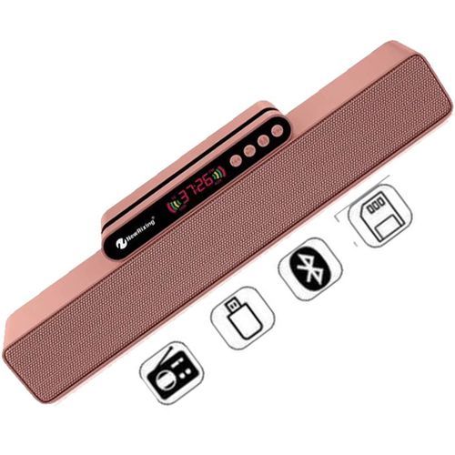 New Rixing SoundBar Bluetooth Portable Speaker NR-5017 -Rose Gold