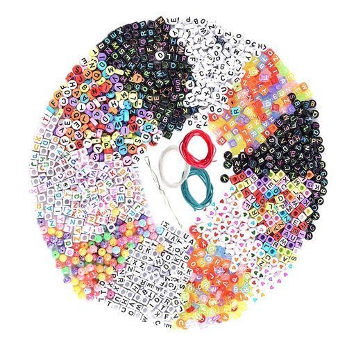 1300Pcs Alphabet Beads Acrylic Letter Beads Charms Jewelry