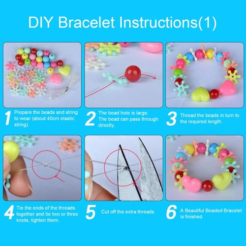 Bead Bracelet Making Kit with Mixed Color Letter Fish Star Flower Candy Beads Acrylic Spacer Beads for Jewelry Making Handmade DIY Bracelet Necklace NO5114