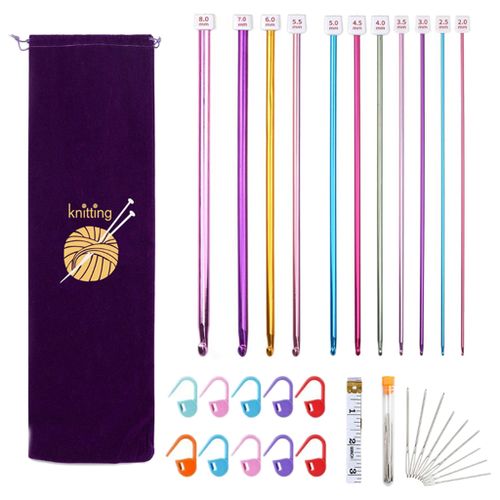 11 Sizes Crochet Hooks Set,2mm-8mm Comfortable Crochet
