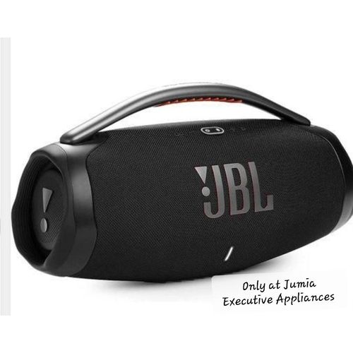 Jbl Boombox 3 Portable Speaker, Massive Signature Pro Sound, Monstrous Bass, 24H Battery, IP67 Dust and Water Proof, Partyboost Enabled, Grip Handle, Bluetooth Streaming - Black