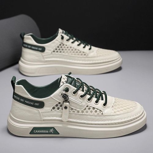 Fall 2024 New Men's Sneakers Zipper Student White Shoes Lightweight Comfortable Wear-Resistant Durable Casual Shoes