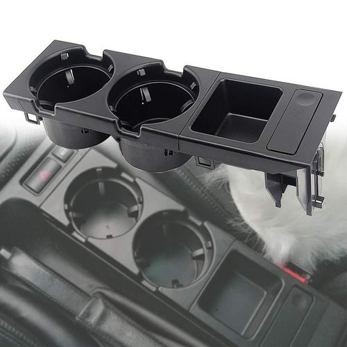 Hualic Double Hole Center Console Water Cup Holder Storage Box Coin Tray For Bmw 3 Series E46 323i 318i 320i 98-06 51168217953