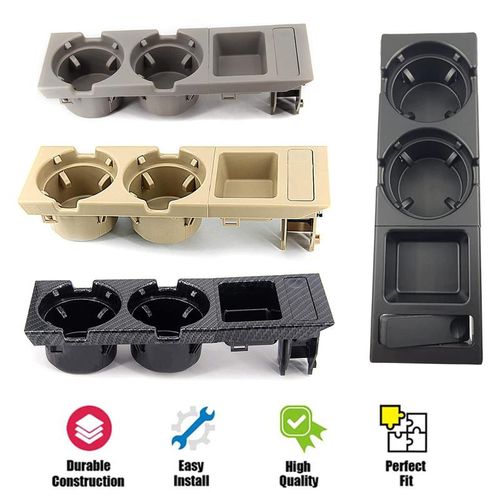 Hualic Double Hole Center Console Water Cup Holder Storage Box Coin Tray For Bmw 3 Series E46 323i 318i 320i 98-06 51168217953