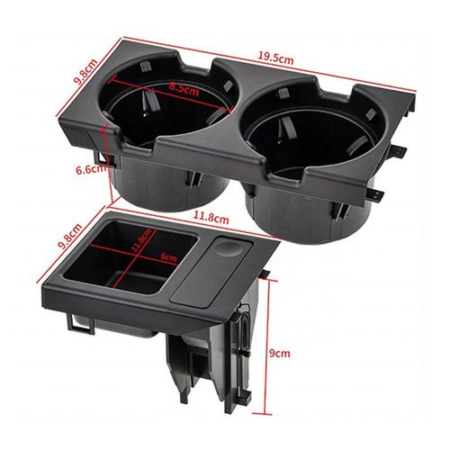 Hualic Double Hole Center Console Water Cup Holder Storage Box Coin Tray For Bmw 3 Series E46 323i 318i 320i 98-06 51168217953