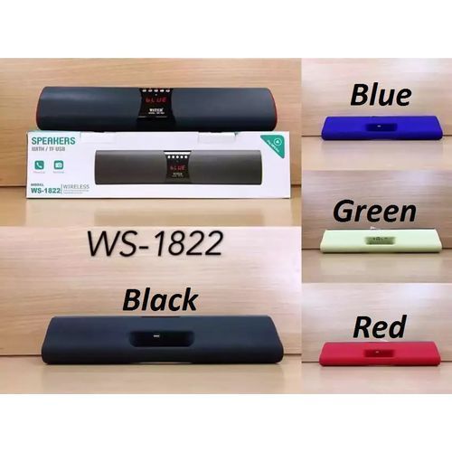 Wster WS-1822 Portable Wireless Speaker - Red and Grey
