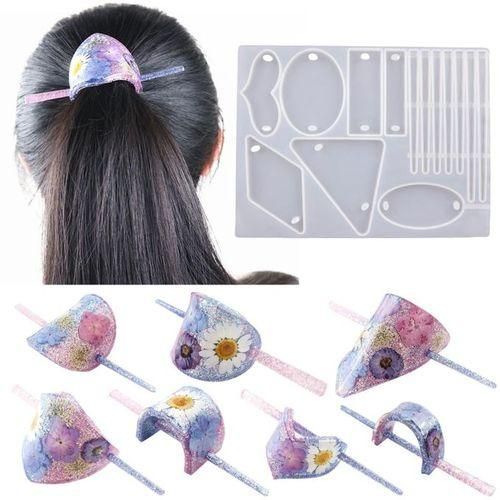Silicone Hairpin Mold Hair Clip Mould Epoxy Resin Casting Women DIY