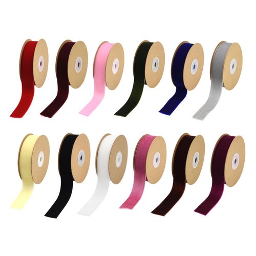 Velvet Ribbon With Spool Decorative Ribbon Florist Red