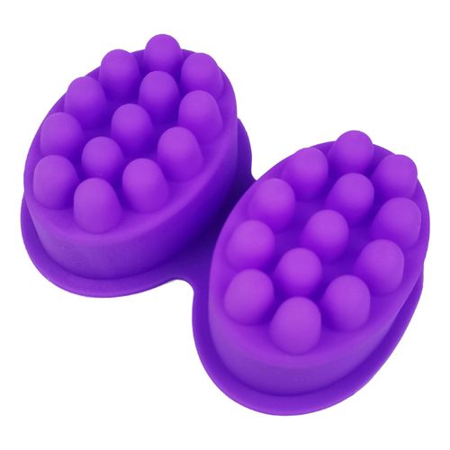 Silicone Massage Bar Soap Mold 2 Cavities for Pudding Soap Jelly Mould