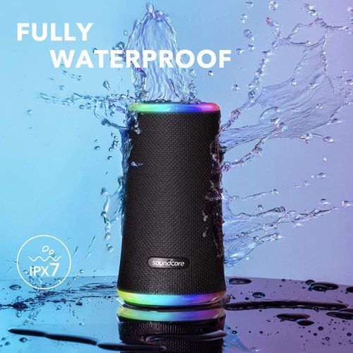 Anker Soundcore Flare 2 Bluetooth 20W Speaker, with IPX7 Waterproof Protection and 360° Sound with PartyCast, and 12-Hour Playtime Black