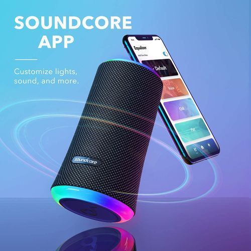 Anker Soundcore Flare 2 Bluetooth 20W Speaker, with IPX7 Waterproof Protection and 360° Sound with PartyCast, and 12-Hour Playtime Black