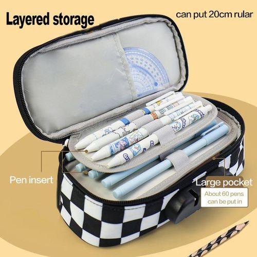 3d Eva Kawaii Pencil Case With Lock Unicorn Organizer Cute Pencil Box Pouch School Bag For Girl Boy Supplies Students Stationery