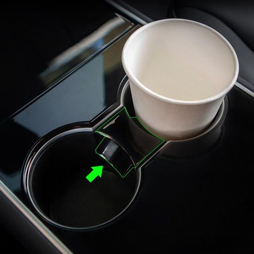 Carbon Fiber Car Water Cup Slot Slip Limit Clip For Tesla Model 3 Model3 2021 Abs Cup Holder Clip Limiter Interior Accessories