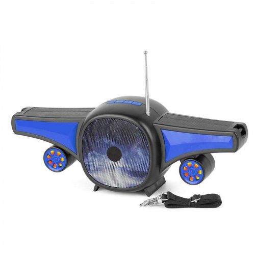 Cool Jet Airplane Colorful Portable Stereo Bluetooth Wireless Speaker with Solar Panel for Universal Cell Phone And Bluetooth Device-Black Blue Orange Green Red