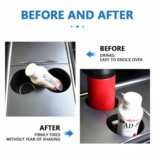 For Tesla Model 3 Y 2021 2022 2023 Abs Car Water Cup Holder Insert Slot Anti-Slip Limiter Clip Auto Interior Modified Accessorie