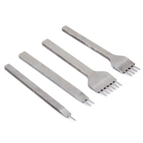 4x DIY Leather Craft Tools Hole Punches Stitching Punch Tool Set Prong NO5112
