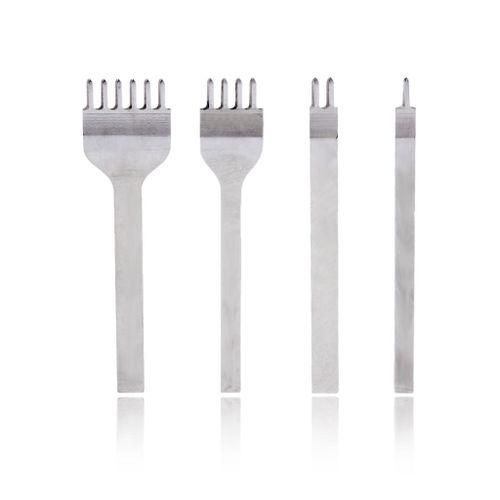4x DIY Leather Craft Tools Hole Punches Stitching Punch Tool Set Prong NO5112