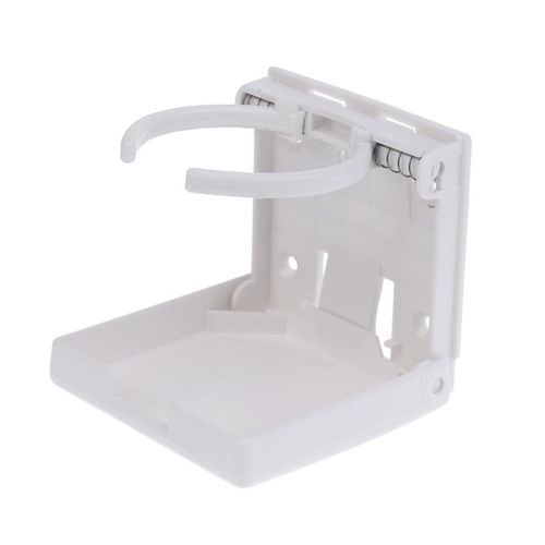 Adjustable Folding White Nylon Drink Cup Holder - Boat/marine/caravan/car/rv