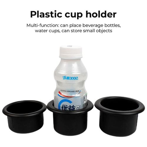 Black Car Cup Water Drink Holder Recessed For Rv Car Marine Boat Trailer Plastic Cup Holder Auto Interior Accessories