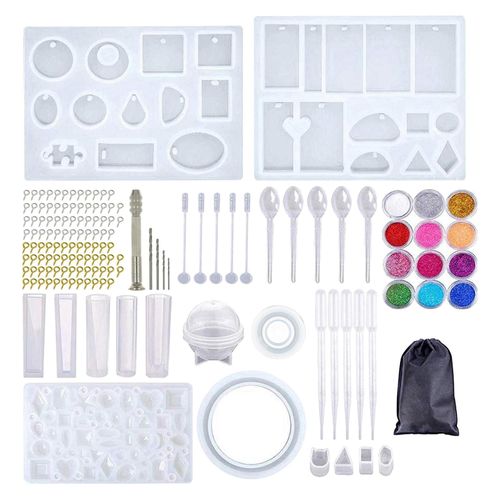148 / 184PCS Epoxy Resin Casting  Jewelry Kit 148pcs(glitter powder)