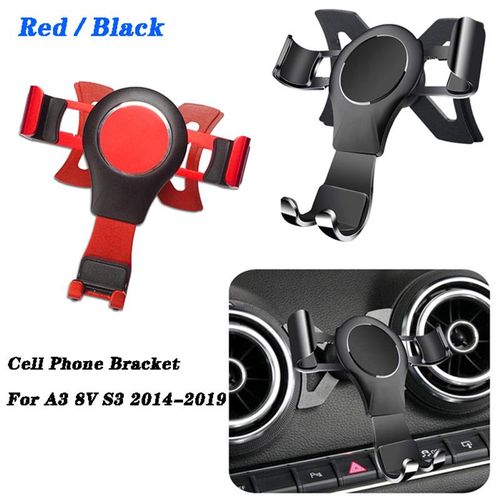 For-Audi A3 8v S3 2014-2019 Cell Phone Holder Mobile Bracket Car Mount Accessories Black