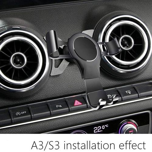 For-Audi A3 8v S3 2014-2019 Cell Phone Holder Mobile Bracket Car Mount Accessories Black