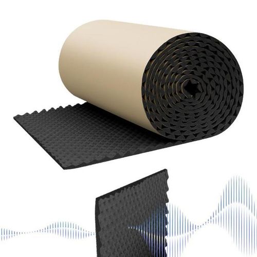 Sound Absorbing Panel Sound Pads Acoustic Panels Self Adhesive Acoustic Barrier for Car Studio Waterproof Sound Proof Padding-1M_transparent