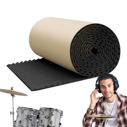 Sound Absorbing Panel Sound Pads Acoustic Panels Self Adhesive Acoustic Barrier for Car Studio Waterproof Sound Proof Padding-1M_transparent