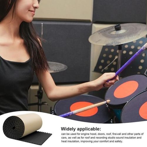 Sound Absorbing Panel Sound Pads Acoustic Panels Self Adhesive Acoustic Barrier for Car Studio Waterproof Sound Proof Padding-1M_transparent
