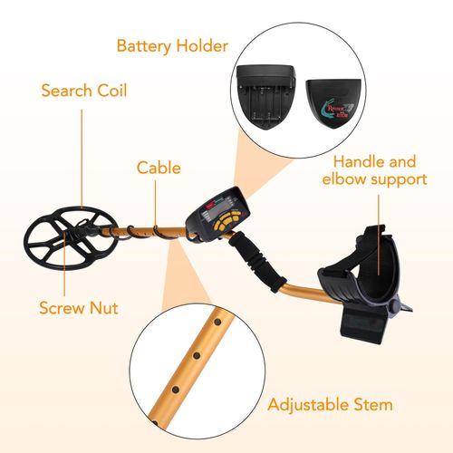 Portable Easy Installation Underground Metal Detector High Sensitivity Professional Jewelry Treasure Gold Metal Detecting Tool Finder NO5140