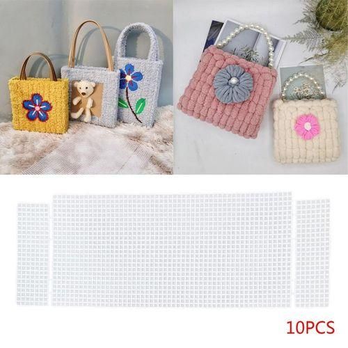 10 Pieces Plastic Mesh Canvas Bag Sheets Accessories Handmade For Bag