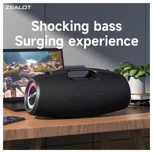 Zealot Quality Wireless Water ProofBluetooth  Speaker Subwoofer  With Base Stereo Speaker For Parties