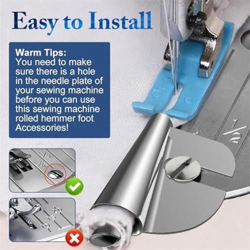 Sewing Rolled Hemmer Foot,Wide Narrow Sewing Machine Presser