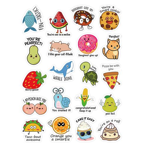 80Pcs Teacher Reward Sticker Punny Teacher Stickers For Students Random Color