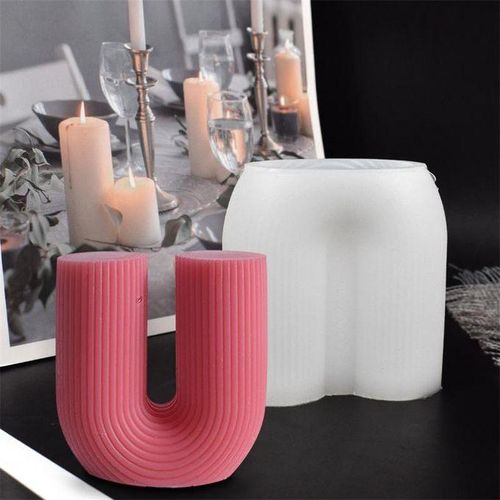 Creative Arch Door Silicone Candle Mold DIY U-Shaped Rainbow Bridge Plaster Epoxy Resin Candles Making Supplies Home Decor