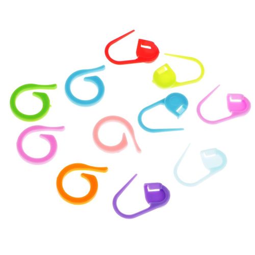 73Pcs Plastic Stitch Holders Needles Knitting Clip Marker Crochet Hook