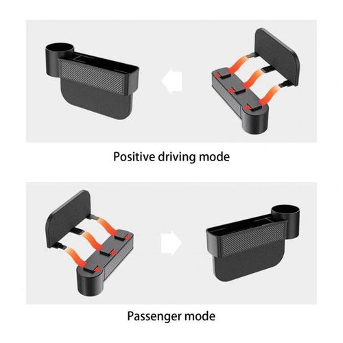Durable Auto Console Side Storage Box With Cup Holder Lightweight Car Seat Gap Storage Box Large Capacity Car Supplies