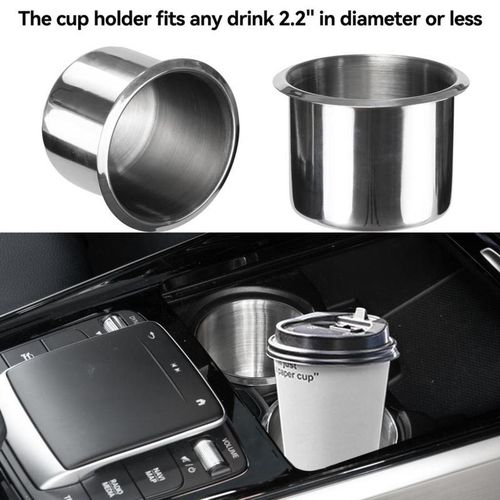 2x Universal For Car Truck Marine Boat Camper Rv Stainless Steel Cup Drink Holders Durable Cup Organizer Storage Car Accessories