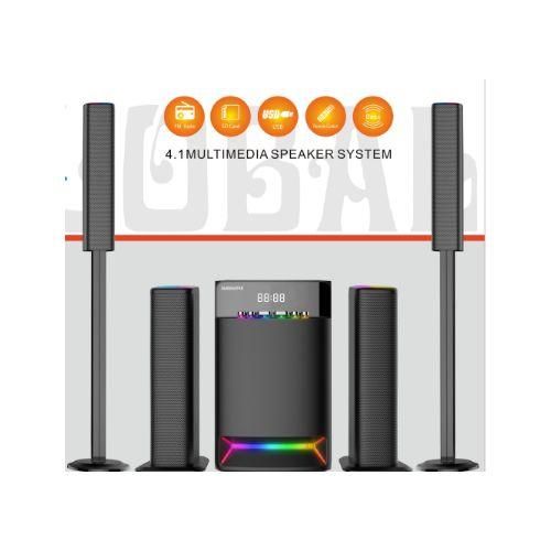 Global Star Powerful Wireless  Speaker System With A Deep Base Remote Control-Black